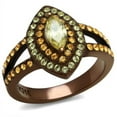 thumbnail image 1 of Luxe Jewelry Designs Women's Stainless Steel Ring with Marquise and Round Shaped Citrine Yellow CZ,, 1 of 4
