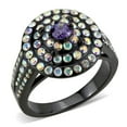 thumbnail image 1 of Luxe Jewelry Designs Women's Stainless Steel Ring with Multi Color Assorted Stones - Size 8, 1 of 4