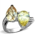 thumbnail image 1 of Luxe Jewelry Designs Women's Stainless Steel Ring with Multicolor Cubic Zirconia - Size 6, 1 of 4