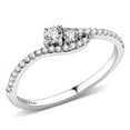 thumbnail image 1 of Luxe Jewelry Designs Women's Stainless Steel Ring with Round Cubic Zirconia Stones - Size 5 (Pack of, 1 of 4