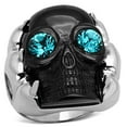 thumbnail image 1 of Luxe Jewelry Designs Women's Stainless Steel Ring with Top Grade Crystal Blue Zircon - Size 8, 1 of 4