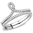 thumbnail image 1 of Luxe Jewelry Designs Women's Stainless Steel Stackable Ring with CZ - Size 5, 1 of 4