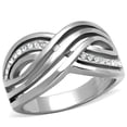 thumbnail image 1 of Luxe Jewelry Designs Women's Stainless Steel Traditional Ring with Clear Crystals - Size 8 (Pack of, 1 of 4