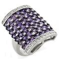 thumbnail image 1 of Luxe Jewelry Designs Women's Sterling Silver Ring with Amethyst Cubic Zirconia - Size 7, 1 of 1
