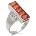 thumbnail image 1 of Luxe Jewelry Designs Women's Sterling Silver Ring with CZ Garnet - Size 5, 1 of 1