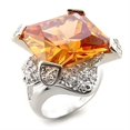 thumbnail image 1 of Luxe Jewelry Designs Women's Sterling Silver Ring with Cubic Zirconia Champagne - Size 11, 1 of 1