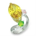 thumbnail image 1 of Luxe Jewelry Designs Women's Sterling Silver Ring with Marquise AAA Grade CZ Citrine - Size 5, 1 of 1