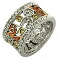 thumbnail image 1 of Luxe Jewelry Designs Women's Sterling Silver Ring with Multi Color Crystals - Size 8, 1 of 1