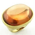 thumbnail image 1 of Luxe Jewelry Designs Women's Sterling Silver Ring with Orange Cubic Zirconia Stone - Size 5, 1 of 1