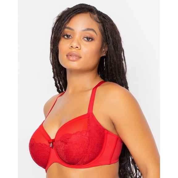 Luxe Lace Underwire Bra - Diva Red