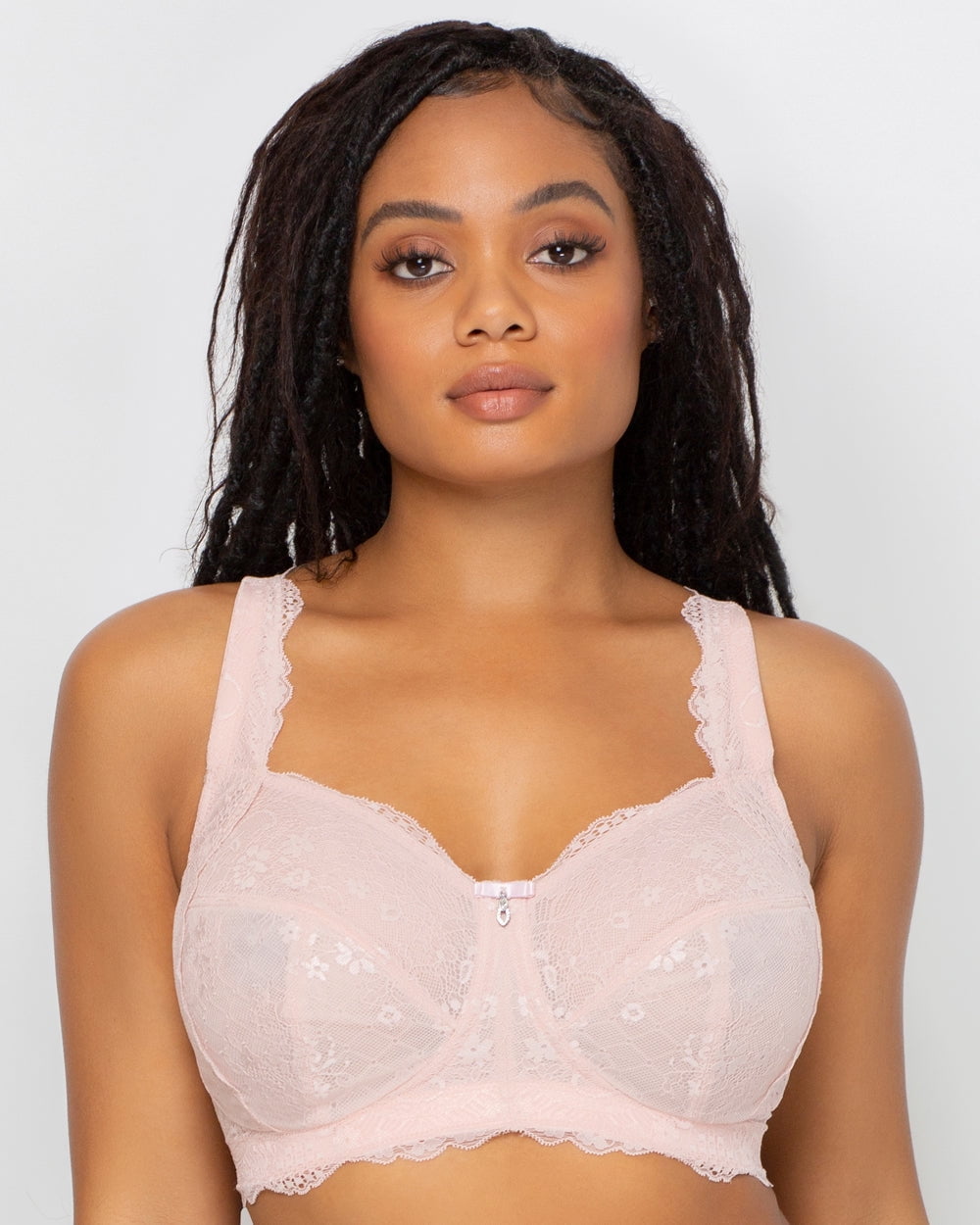 Figleaves fuller bust smoothing non wired plunge bra in latte
