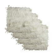 Luxe Laredo Faux Sheepskin Chair Pad 4-Piece 17"x17" 4