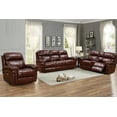 thumbnail image 1 of Luxe Leather Power Recliner Chair with Adjustable Headrest/USB Ports in Brown, 1 of 4