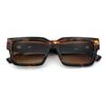 thumbnail image 1 of Luxe Lion Head Jewel Hinge Narrow Rectangle Horn Rim Plastic Sunglasses Tortoise - Brown, 1 of 8