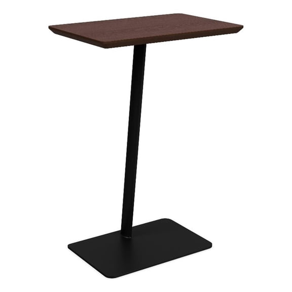 Willow Lounge Lobby Reception Waiting Personal Table / Black Steel / Walnut