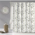 thumbnail image 1 of Luxe Marble Metallic Printed 100% Cotton 70" x 72" Shower Curtain in Silver, 1 of 5
