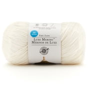 Luxe Merino Solid Yarn by Loops & Threads - Yarn for Knitting - Crochet - Weaving - and Arts & Crafts - White - Wool Blend - 5.3 oz
