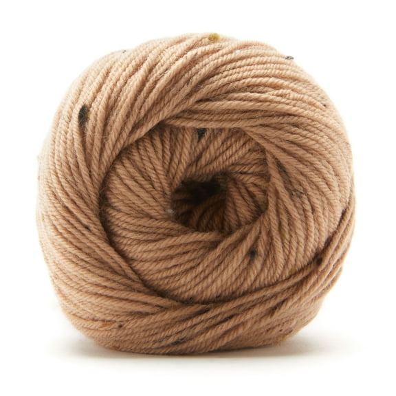 Luxe Merino Tweed Yarn by Loops & Threads - Yarn for Knitting - Crochet - Weaving - and Arts & Crafts - Brown - Wool Blend - 4.4 oz