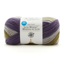 Luxe Merino Yarn by Loops & Threads - Yarn for Knitting - Crochet - Weaving - and Arts & Crafts - Grape - Acrylic Blend - 4.4 oz