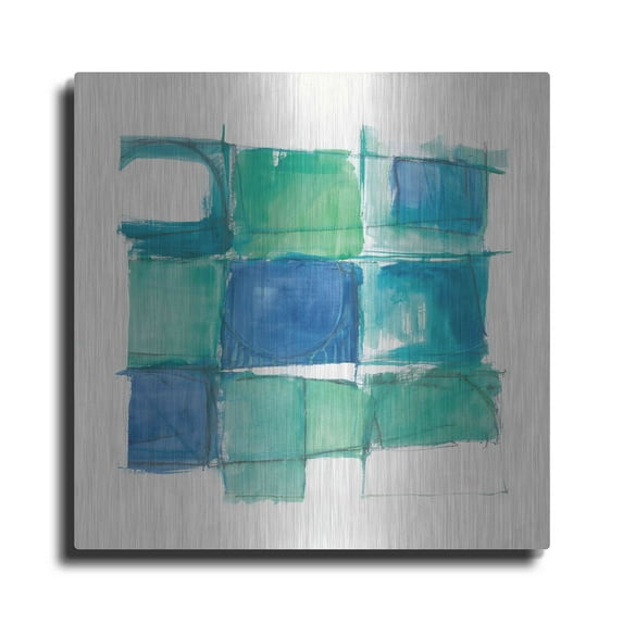 Luxe Metal Art '131 West 3rd Street Square II On White' by Mike Schick, Metal Wall Art, 36"x36"
