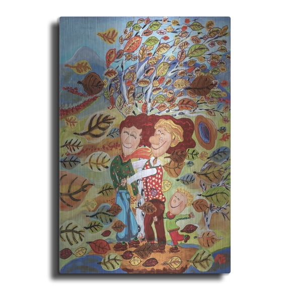 Luxe Metal Art 'A Blowing Wind Sensation' by Glada Konsten Metal Wall Art, 12" x 16"