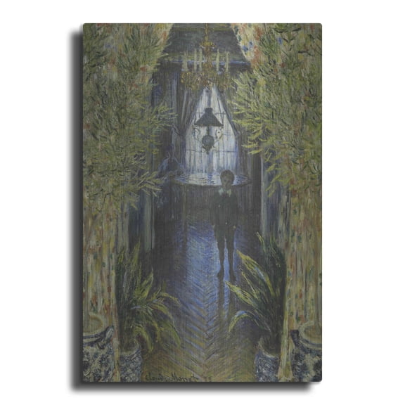 Luxe Metal Art 'A Corner Of The Apartment' by Claude Monet, Metal Wall Art, 24"x36"