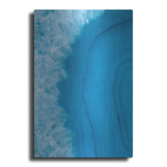 Luxe Metal Art 'Agate Geode' by Wild Apple Portfolio, Metal Wall Art, 24"x36"