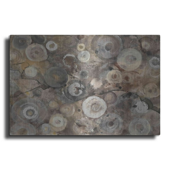 Luxe Metal Art 'Agate' by Albena Hristova, Metal Wall Art, 24"x16"