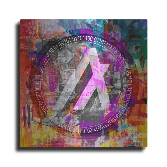 Luxe Metal Art 'Algo Algorand Crypto In Color' by Luxe Metal Art Portfolio, Metal Wall Art, 24"x24"