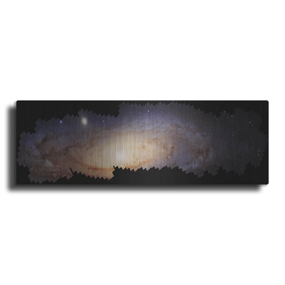 Luxe Metal Art 'Andromeda Galaxy - Hubble Space Telescope' by NASA Metal Wall Art, 48" x 16"