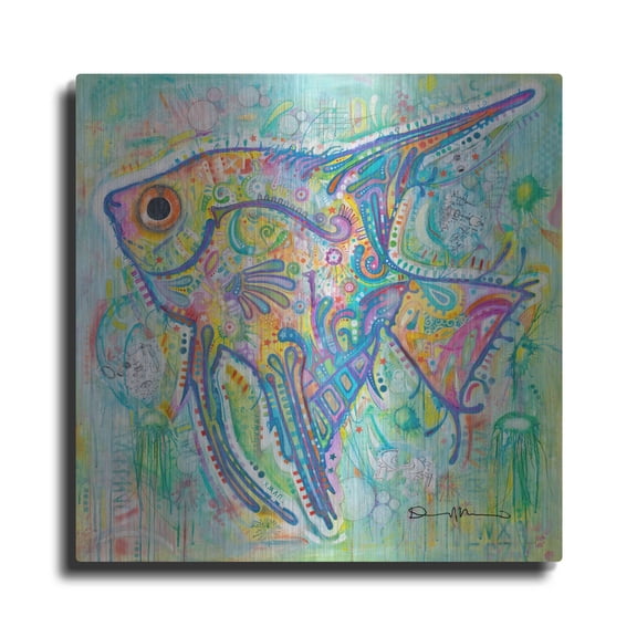 Luxe Metal Art 'Angel' by Dean Russo, Metal Wall Art, 36"x36"