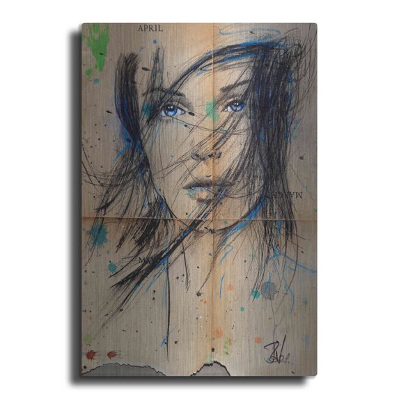 Luxe Metal Art 'April March' by Loui Jover, Metal Wall Art, 24"x36"