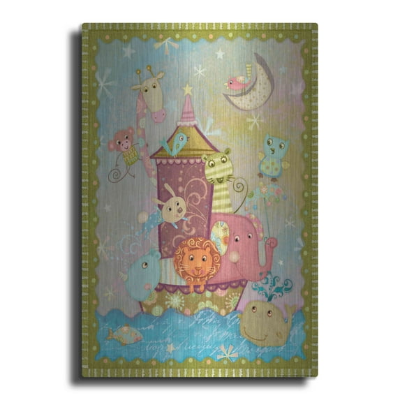 Luxe Metal Art 'Ark 1' by Viv Eisner, Metal Wall Art, 24"x36"