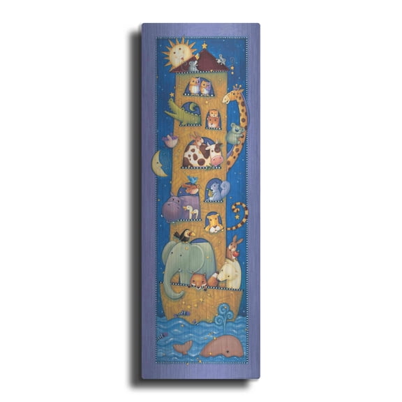 Luxe Metal Art 'Ark 6' by Viv Eisner, Metal Wall Art, 12"x36"