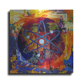 Luxe Metal Art 'Atom Cosmos Crypto In Color' by Luxe Metal Art Portfolio, Metal Wall Art, 12"x12"