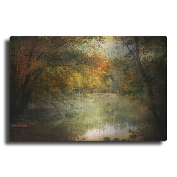 Luxe Metal Art ' Autumn Dream' by John Rivera, Metal Wall Art, 24"x16"