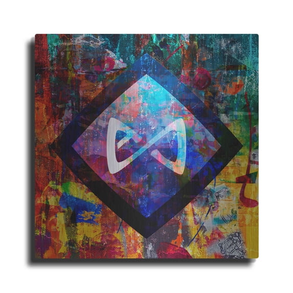 Luxe Metal Art 'Axs Axie Crypto In Color' by Luxe Metal Art Portfolio, Metal Wall Art, 36"x36"