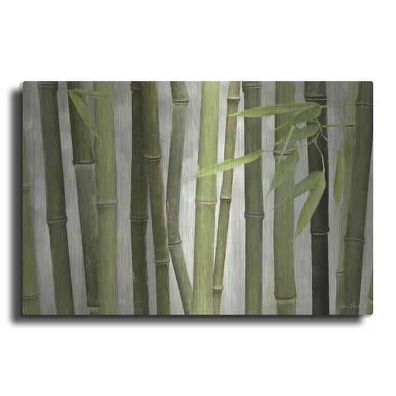 Luxe Metal Art 'Backlit Bamboo I' by Lori Deiter, Metal Wall Art, 24"x16"