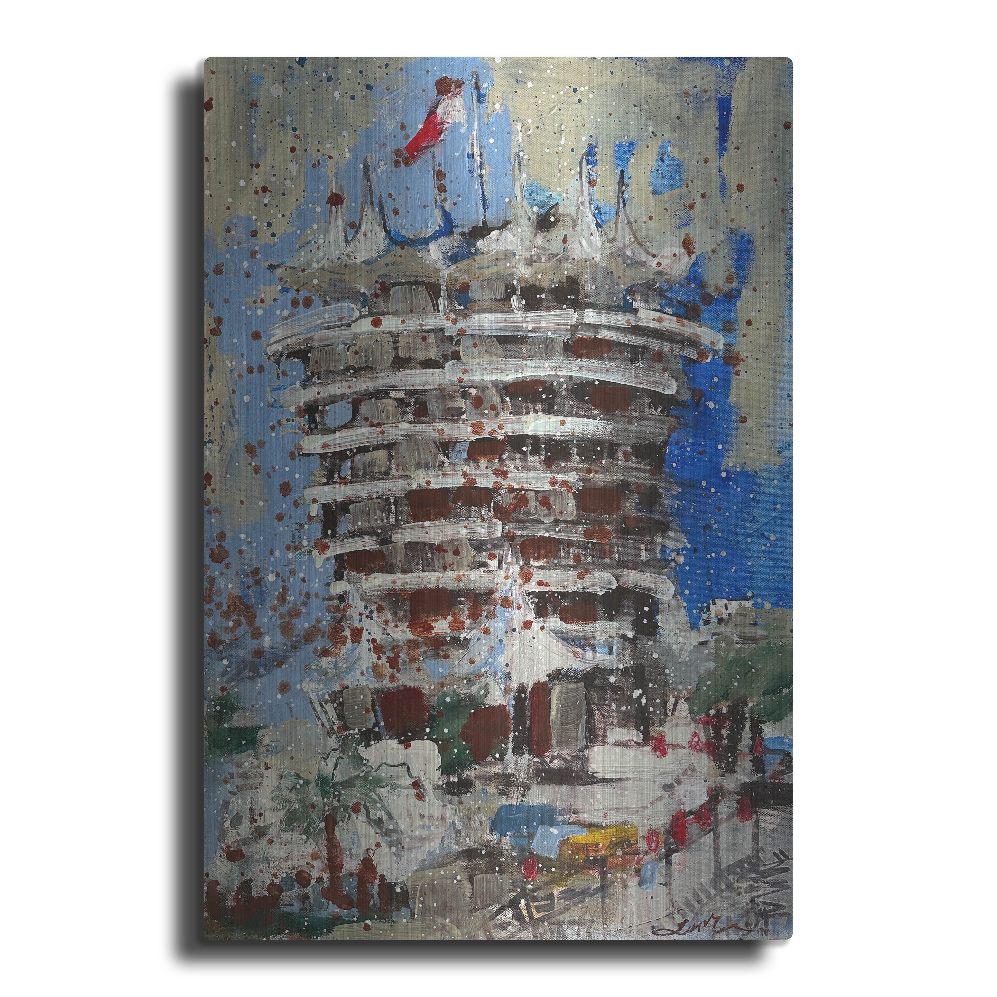 Luxe Metal Art 'Bahrain Track Tower' by Erin McGee Ferrell Metal Wall ...