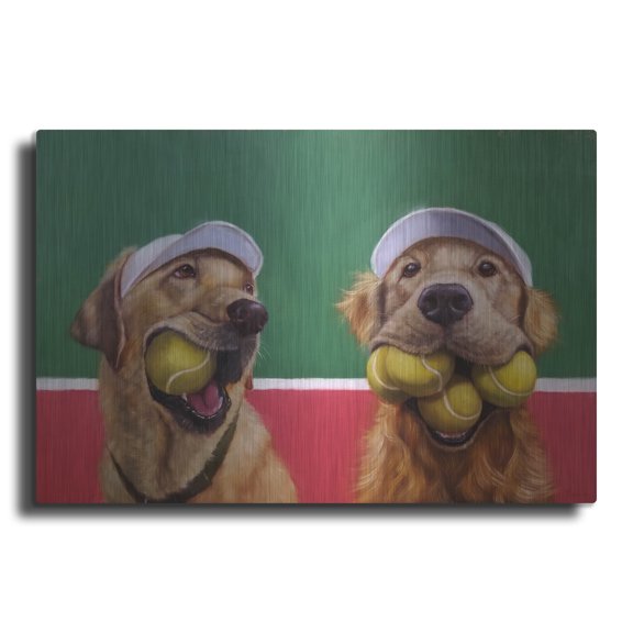 Luxe Metal Art 'Ball Hog' by Lucia Heffernan, Metal Wall Art, 36" x 24"