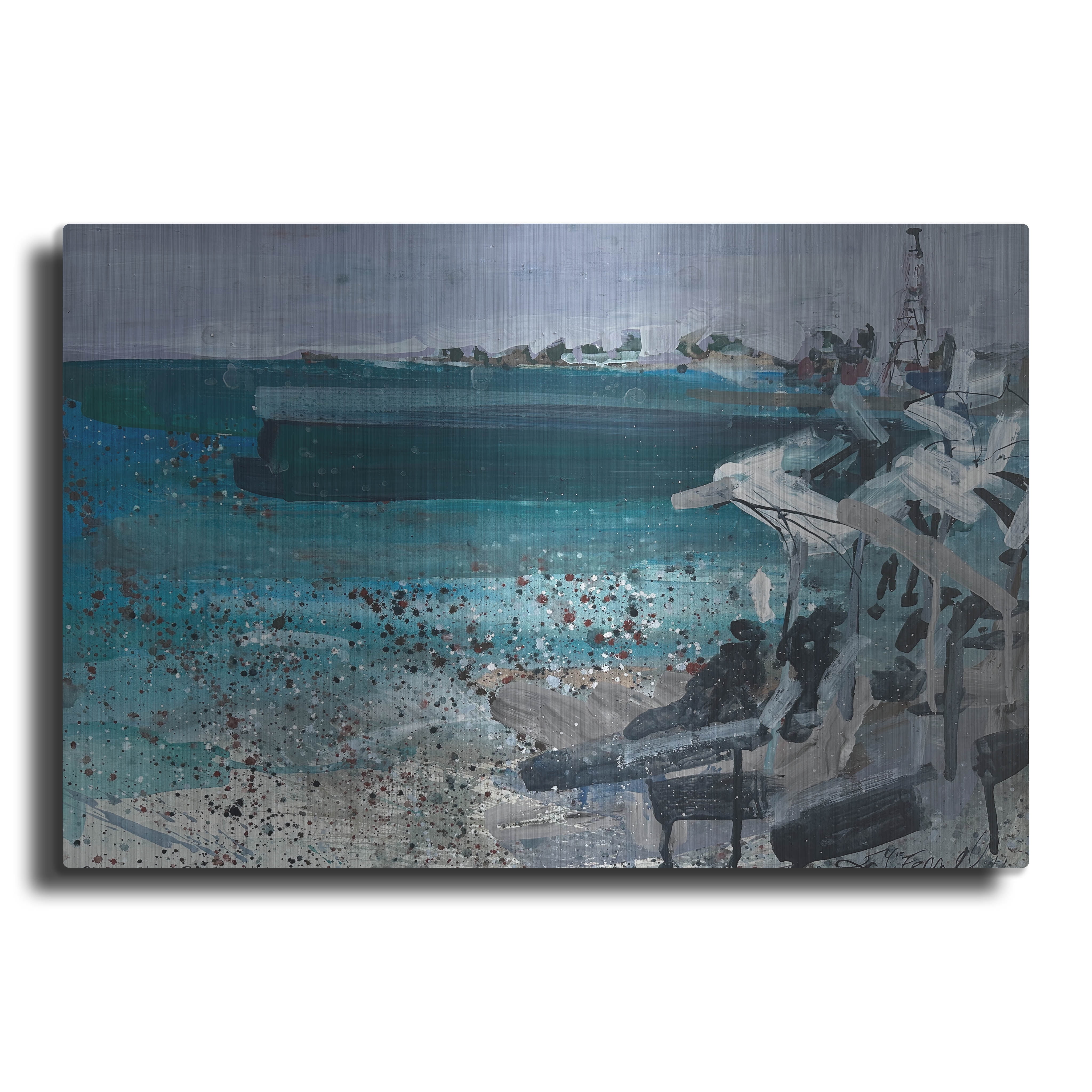 Luxe Metal Art 'Beach Well' by Erin McGee Ferrell Metal Wall Art, 16