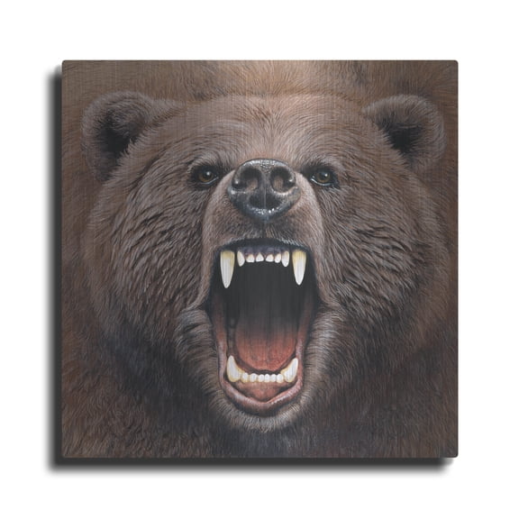 Luxe Metal Art 'Bear 2' by Harro Maass, Metal Wall Art, 36"x36"