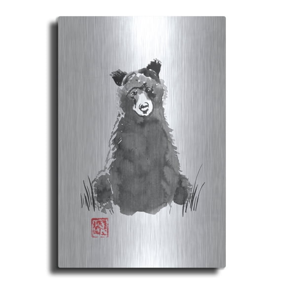 Luxe Metal Art 'Bear' by Pechane, Metal Wall Art, 16"x24"
