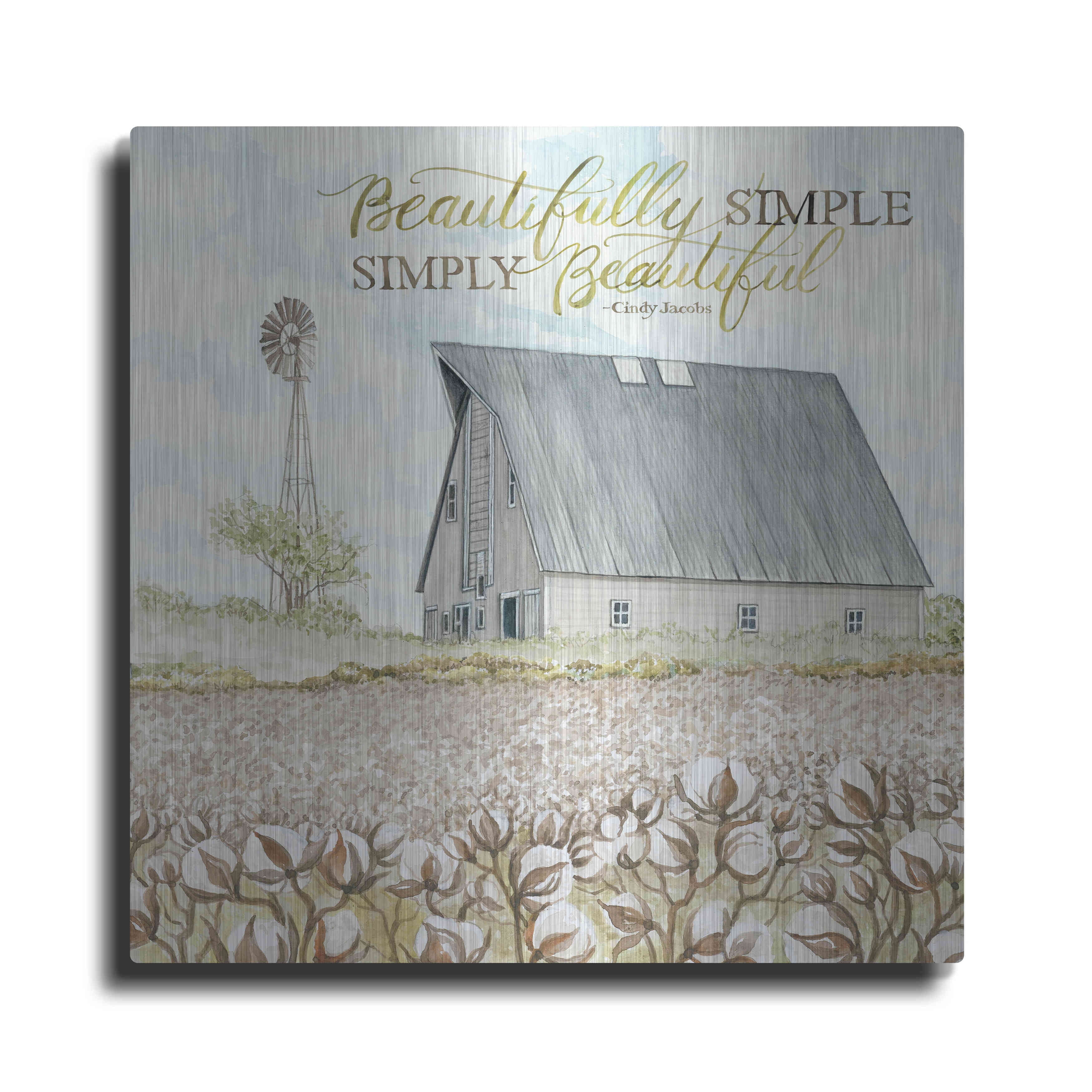 Luxe Metal Art 'Beautifully Simple' by Cindy Jacobs, Metal Wall Art, 24 ...