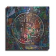 thumbnail image 1 of Luxe Metal Art 'Bitcoin Bronze Abstract' by Epic Portfolio Metal Wall Art, 36"x36", 1 of 9