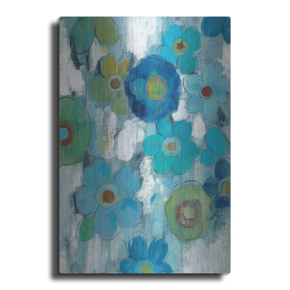 Luxe Metal Art 'Blue Eyes II' by Silvia Vassileva, Metal Wall Art, 12" x 16"