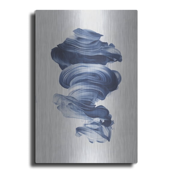 Luxe Metal Art 'Blue Storm' by Svetlana Aleynikova Metal Wall Art, 12" x 16"
