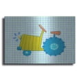 thumbnail image 1 of Luxe Metal Art 'Blue Tractor' by Viv Eisner, Metal Wall Art, 16"x12", 1 of 9