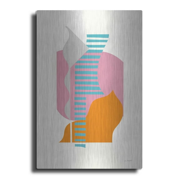 Luxe Metal Art 'Boardwalk' by Mike Schick, Metal Wall Art, 12"x16"