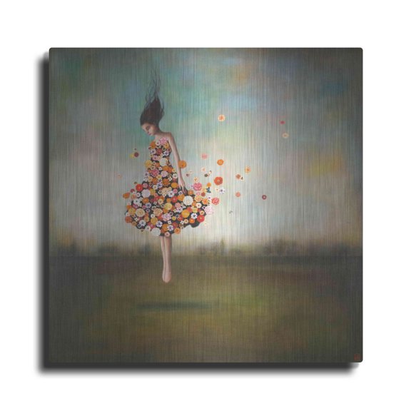 Luxe Metal Art 'Boundlessness in Bloom' by Duy Huynh, Metal Wall Art, 36"x36"